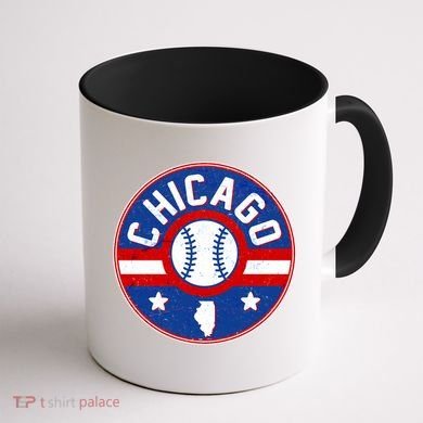 Vintage Chicago Baseball Emblem Coffee Mug back