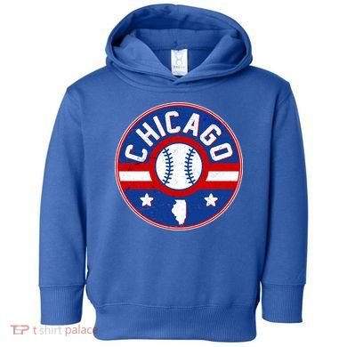Vintage Chicago Baseball Emblem Toddler Hoodie