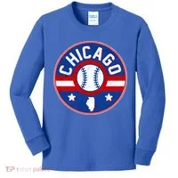 Vintage Chicago Baseball Emblem Kids Long Sleeve Shirt thumb 0