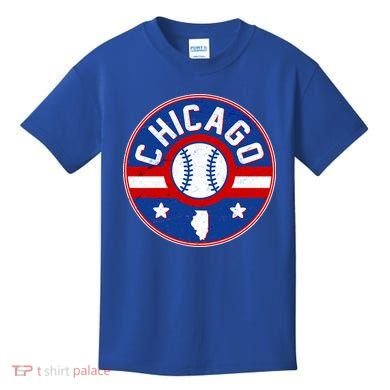 Vintage Chicago Baseball Emblem Kids T-Shirt