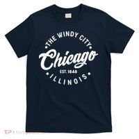 Vintage Chicago The Windy City Illinois EST 1848 T-Shirt thumb 0