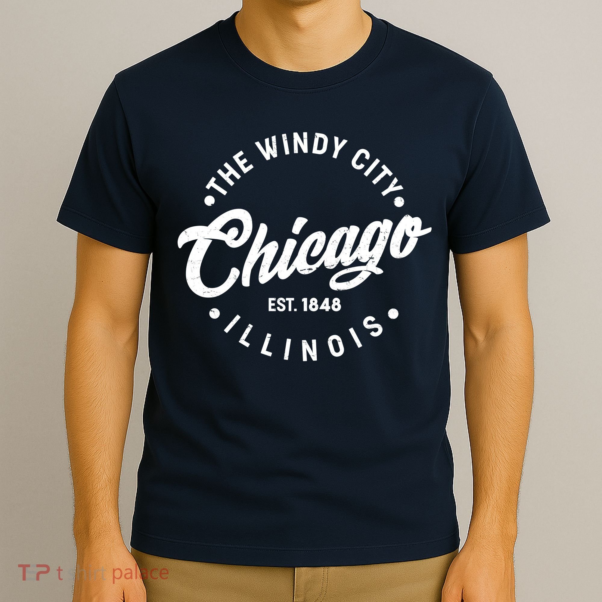 Vintage Chicago The Windy City Illinois EST 1848 T-Shirt