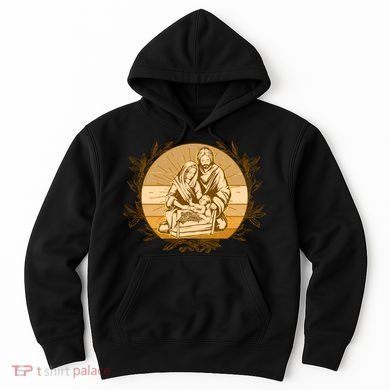 Vintage Christmas Nativity Scene Hoodie
