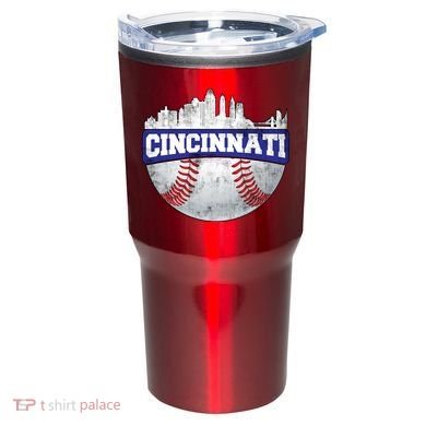 Vintage Cincinnati Ohio Baseball City Tumbler