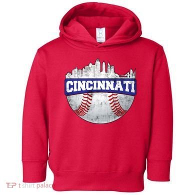 Vintage Cincinnati Ohio Baseball City Toddler Hoodie