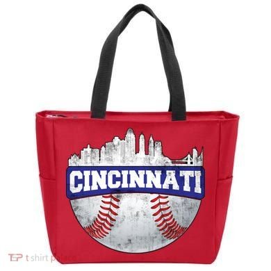 Vintage Cincinnati Ohio Baseball City Tote Bag