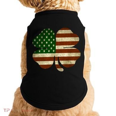 Vintage Clover Irish American Flag Doggie Tank