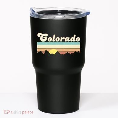 Vintage Colorado Mountain Sunset Tumbler