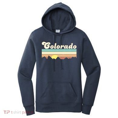 Vintage Colorado Mountain Sunset Women's Hoodie