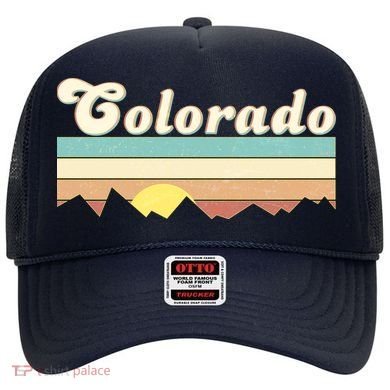 Vintage Colorado Mountain Sunset Hat