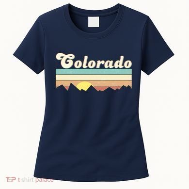 Vintage Colorado Mountain Sunset Women's T-Shirt