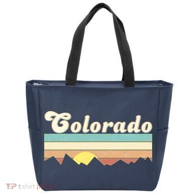 Vintage Colorado Mountain Sunset Tote Bag