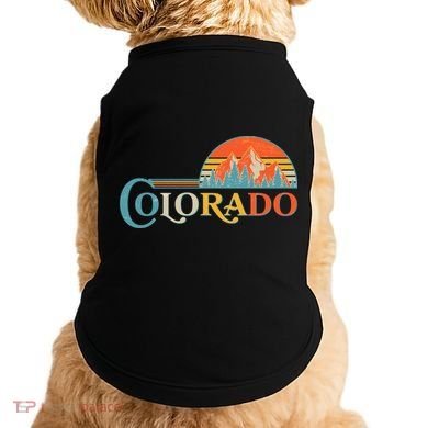 Vintage Colorado Retro Colors Sun Mountains Doggie Tank