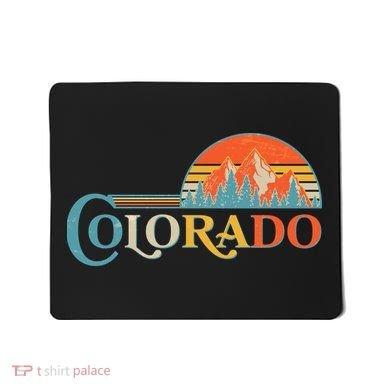 Vintage Colorado Retro Colors Sun Mountains Mousepad