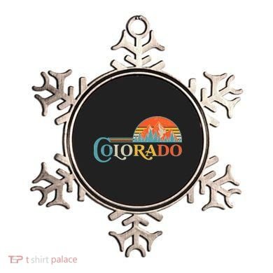 Vintage Colorado Retro Colors Sun Mountains Ornament