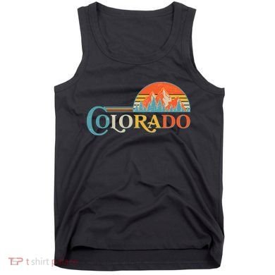 Vintage Colorado Retro Colors Sun Mountains Tank Top