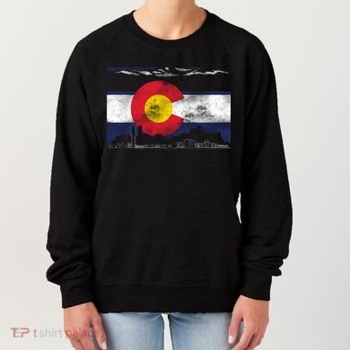 Vintage Colorado Skyline Flag Women's Sweatshirt