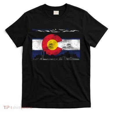 Vintage Colorado Skyline Flag T-Shirt