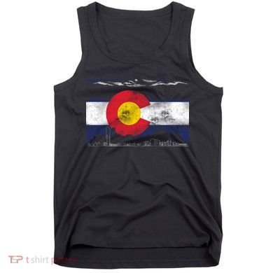 Vintage Colorado Skyline Flag Tank Top