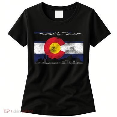 Vintage Colorado Skyline Flag Women's T-Shirt