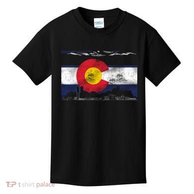 Vintage Colorado Skyline Flag Kids T-Shirt