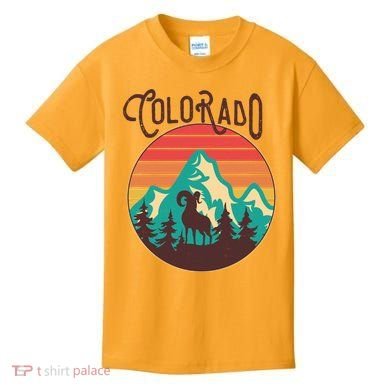 Vintage Colorado Wilderness Emblem Kids T-Shirt