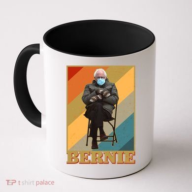Vintage Colorful Bernie Sanders Mittens Meme Coffee Mug
