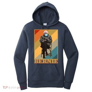 Vintage Colorful Bernie Sanders Mittens Meme Women's Hoodie