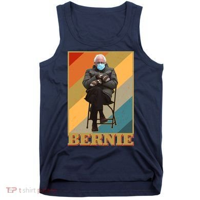 Vintage Colorful Bernie Sanders Mittens Meme Tank Top
