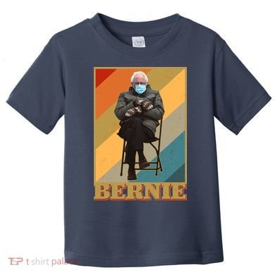 Vintage Colorful Bernie Sanders Mittens Meme Toddler T-Shirt