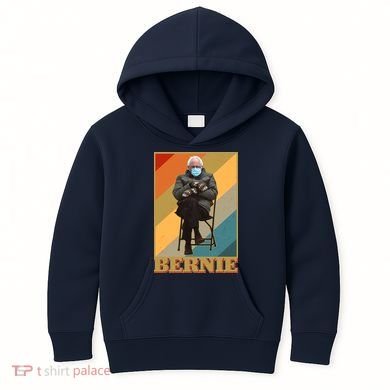 Vintage Colorful Bernie Sanders Mittens Meme Kids Hoodie
