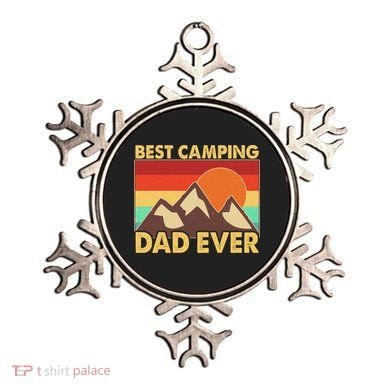 Vintage Colors Best Camping Dad Ever Ornament