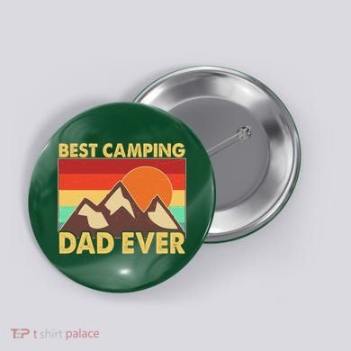 Vintage Colors Best Camping Dad Ever Button