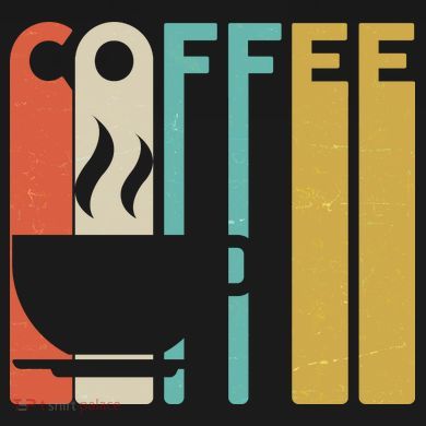 Vintage Colors Coffee Cup Logo Sweatshirt Cinch Pack Bag