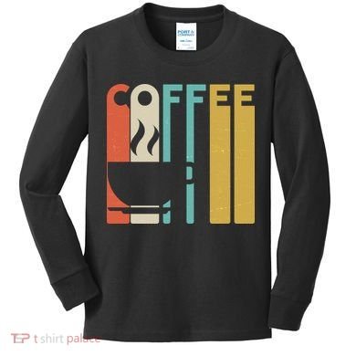 Vintage Colors Coffee Cup Logo Kids Long Sleeve Shirt