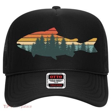 Vintage Colors Forest Bass Fish  Hat