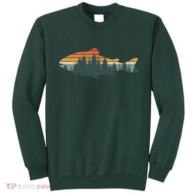 Vintage Colors Forest Bass Fish  Sweatshirt