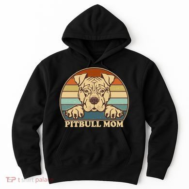 Vintage Colors Pitbull Mom Hoodie