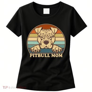 Vintage Colors Pitbull Mom Women's T-Shirt