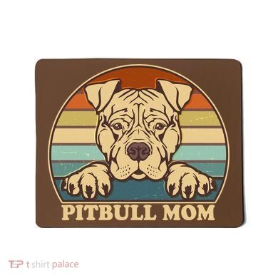 Vintage Colors Pitbull Mom Mousepad