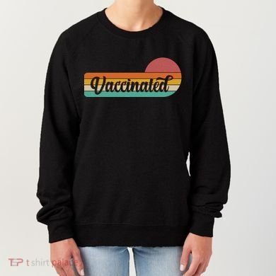 Vintage Colors Retro Sun Vaccinated Women's Sweatshirt