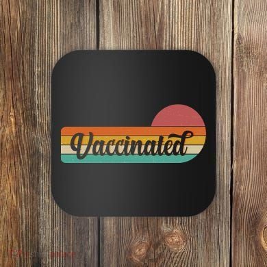 Vintage Colors Retro Sun Vaccinated Coaster