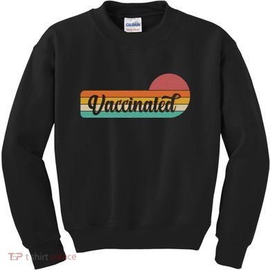Vintage Colors Retro Sun Vaccinated Kids Sweatshirt