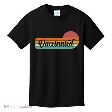 Vintage Colors Retro Sun Vaccinated Kids T-Shirt