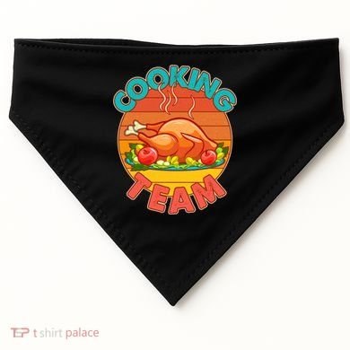 Vintage Cooking Team Emblem USA-Made Doggie Bandana