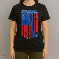 Vintage Cool Baseball American Flag T-Shirt thumb 4