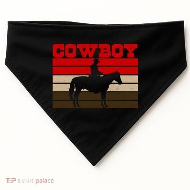 Vintage Cowboy Logo USA-Made Doggie Bandana