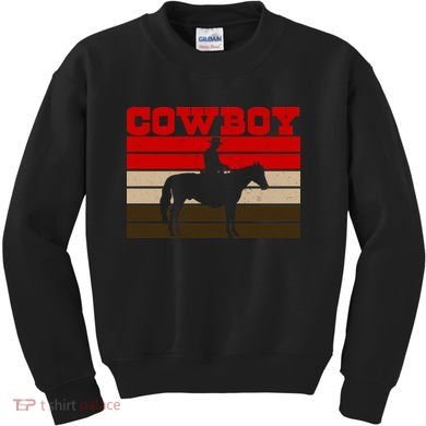 Vintage Cowboy Logo Kids Sweatshirt