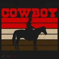 Vintage Cowboy Logo Kids Long Sleeve Shirt thumb 2