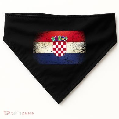 Vintage Croatia Flag USA-Made Doggie Bandana
